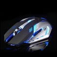 thumbnail image 3 of Computer Mouse, X7 7 Colors Light Silent 6 Buttons Rechargeable Wireless Optical Ergonomic Shape Gaming Mouse White, 3 of 8