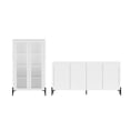 thumbnail image 1 of Abbey Modern 2-Piece Buffet and Bookcase in White, 1 of 15