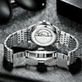 thumbnail image 3 of GUANQIN Women Men Couple Lovers Day Date Vintage Wristwatch Analog Automatic Mechanical Self-Wind Sapphire Crystal Stylish Wrist Watch Stainless Steel Luminous Waterproof Business Clock, 3 of 8