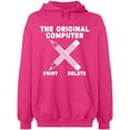 thumbnail image 2 of OXI Hoodie Sweatshirt - Original Computer Print, Basic Casual Hoodie for Men's and Women Fleece Hoodie Long Sleeve - Heliconia Medium, 2 of 3