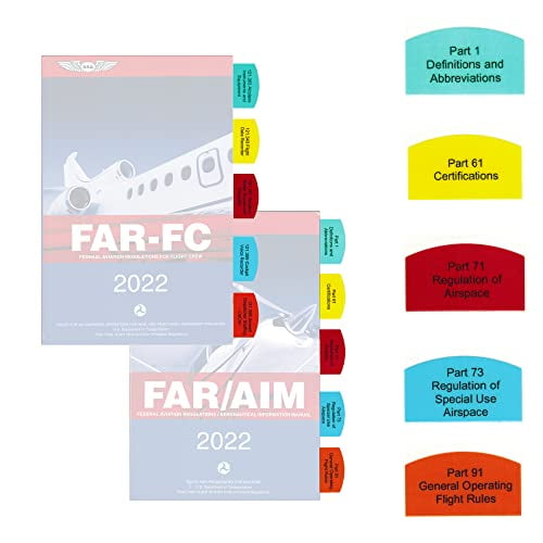 Tabs for FARFC 2022 and FAR/AIM 2021/2022 and FAA for Aircraft