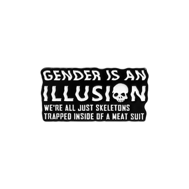 Broche de aleación estilo punk «El género es una ilusión»