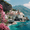 Amalfi Coast Town, variant on UXIEQU Humorous Frog Toilet Canvas Wall Art 15.75x11.81 Inches