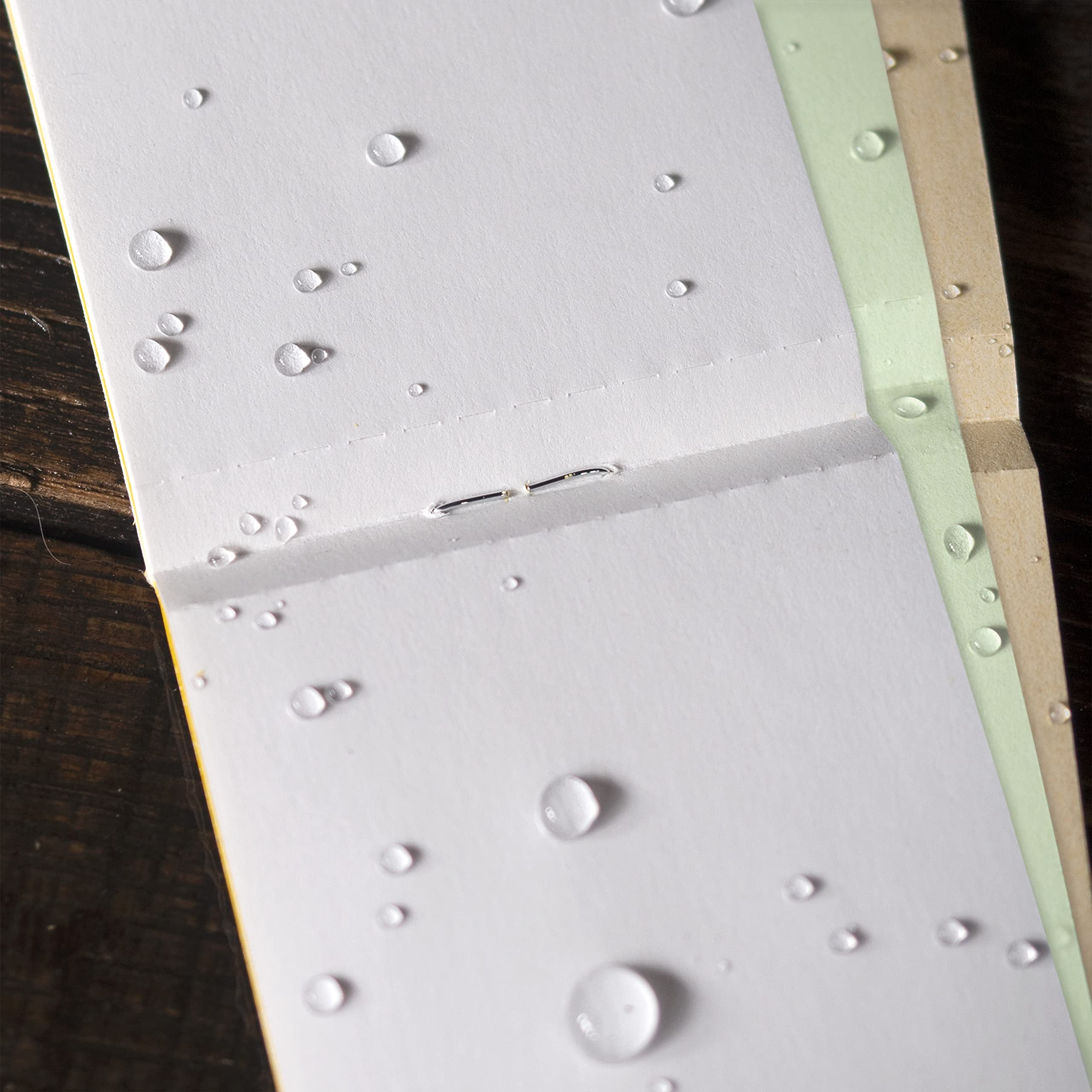 Rite in the Rain Weatherproof On The Go Wallet Notebook, 2" x 3.375", 2 Each Tan, Green, Black Cover, Blank Pages, 6 Pack (No. OTG-TACL)