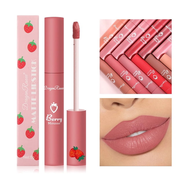 New 12colors Matte Velvet Lip Glaze Waterproof Lasting Moisturizing Not Easy To Fade Lipstick Lip Gloss Sexy Lip Makeup Cosmetic01 He Qiyong unisex