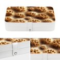 thumbnail image 4 of Dog Paw Print Portable PU Leather Necklace Organizer Box with Removable Compartment, Earring Holder, and Jewelry Display, 4 of 6