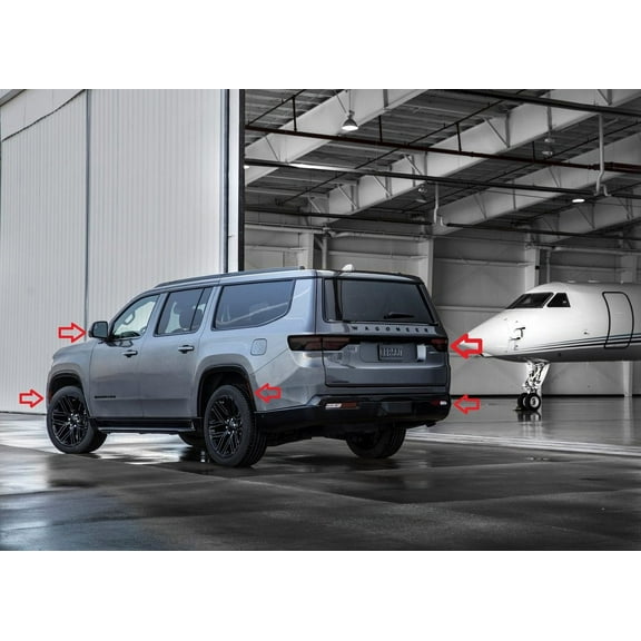 BlingLights Brand Tinted Taillight Protective Film Covers for Jeep Grand Wagoneer