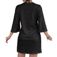 thumbnail image 5 of Warop Women's Summer Cover-up Dress, Sheer Deep V-Neck Long Sleeve Loose Fit Knit, Sun Protective for Beach and Vacation, 5 of 5