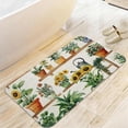 thumbnail image 2 of 32x20 IN Plush Non Slip Potted Sunflower Bath Rug Bathroom Kitchen Floor Decor, 2 of 3