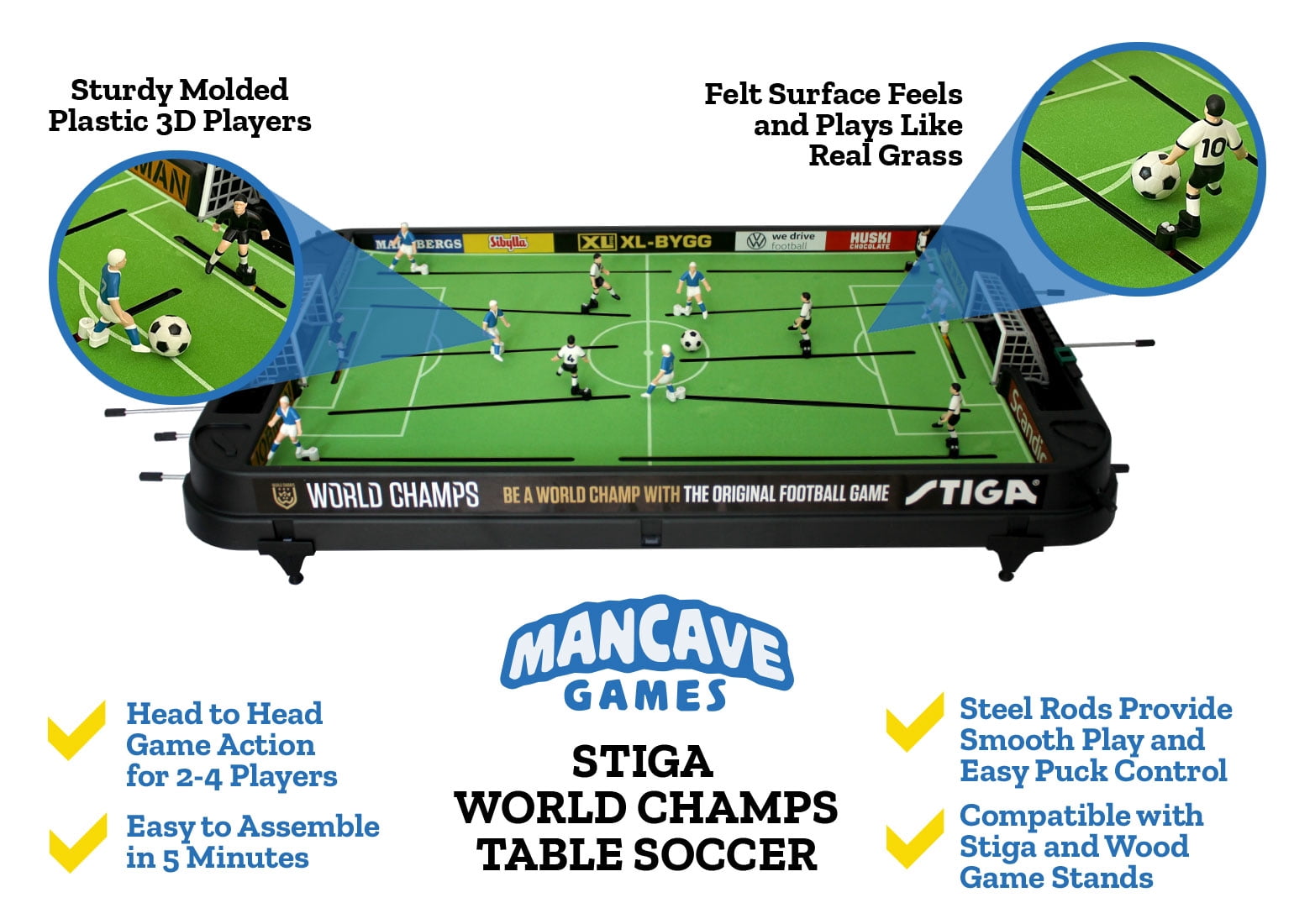 Free Shipping! 2023 STIGA World Champs Indoor Table Soccer for