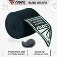 thumbnail image 5 of Fadi Sports Semi-Elastic Mexican Hand Wraps, 120 Inches, Black, Poly-Cotton for Boxing and MMA Training, 5 of 8