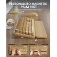 thumbnail image 3 of Wireless Keyboard and Mouse Combo, Retro Round Keycaps, Full Size with Detachable Wrist Rest, 2.4G for PC,Ombre Latte Beige, 3 of 8