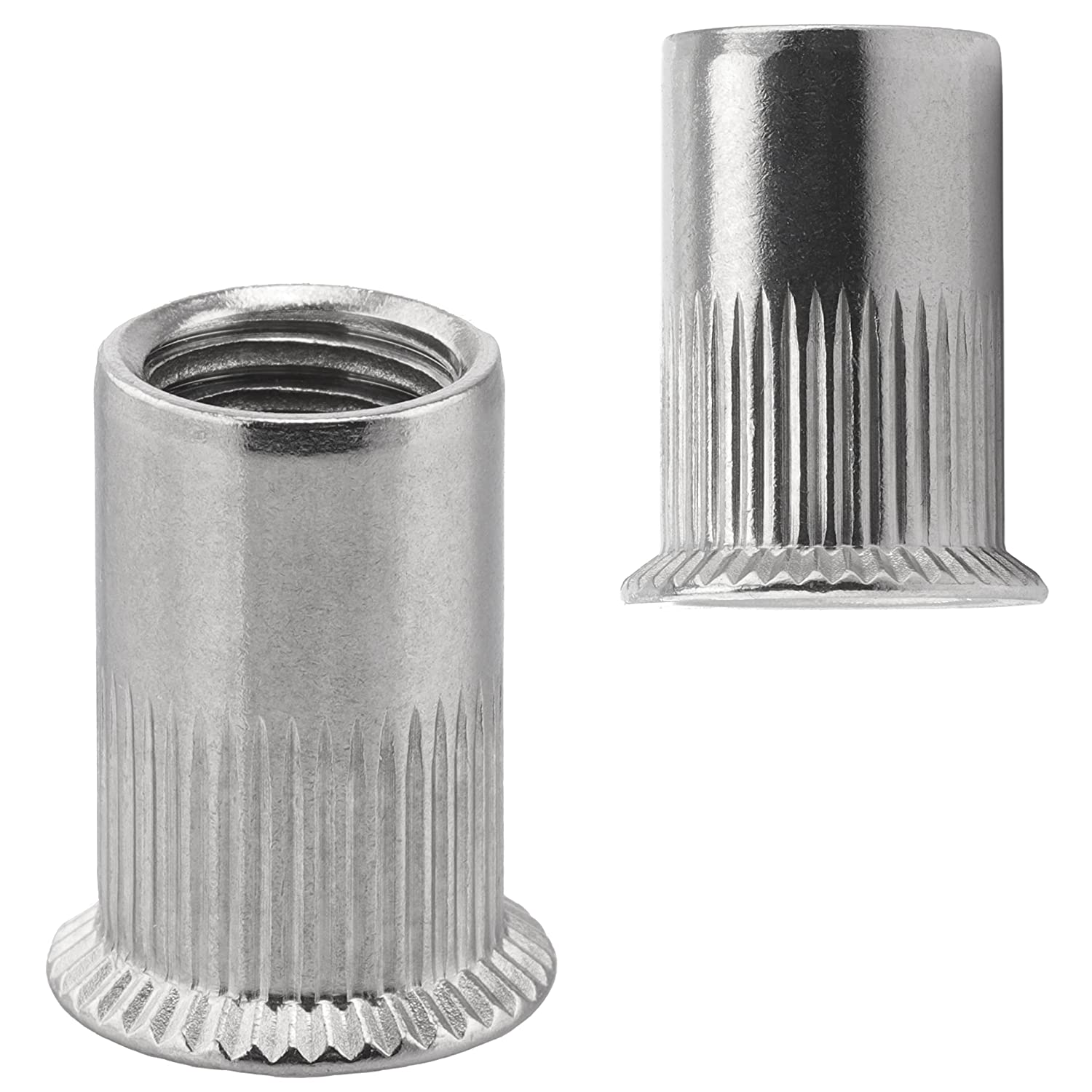 Pack of 100 Rivet Nuts M6 Stainless Steel Flat Head Rivet Nuts M6
