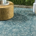 thumbnail image 3 of SAFAVIEH Courtyard Laurel Medallion Indoor/Outdoor Area Rug, Turquoise, 8' x 10', 3 of 6