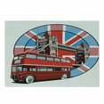 thumbnail image 1 of London Cutting Board, British Flag Metropol City of London Thames River Memorabilia English Bus, Decorative Tempered Glass Cutting and Serving Board, Small Size, Multicolor, by Ambesonne, 1 of 1