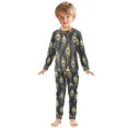 thumbnail image 6 of FORMRS Long Sleeve Top and Pants Pajama Set for Niños 2-Piece Sleepwear, Sizes 18M-8Y, Peacock Feathers Pattern, 6 of 6