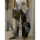 thumbnail image 1 of Pantalones de mujer europeos y americanos con estampado de grafiti, pantalones casuales holgados con bolsillos, 1 of 6