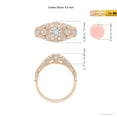 thumbnail image 4 of ANGARA Natural Diamond Filigree Engagement Ring in 14K Rose Gold for Women (Size-4.8mm| Color-H| Clarity-SI2) | April Birthstone, Anniversary, Jewelry Gift for Women | Natural Diamond Ring, 4 of 9