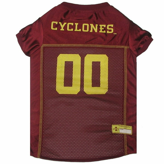 Pets First Collegiate Iowa State Cyclones Football/Basketball Mesh Jersey for Pet Dog. available in 40  Teams - Medium