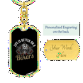 thumbnail image 3 of Life Is Better On A Bikers Stainless Steel or 18k Gold Premium Swivel Dog Tag Keychain, 3 of 10