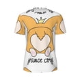 thumbnail image 5 of Wukai Prince Corgi Dog Print Men's Short-Sleeved Mesh T-Shirt,Quick-Dry Short Sleeve Workout T-Shirt-XX-Large, 5 of 8