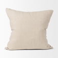 thumbnail image 3 of Mercana Jenna Beige/Cream W/ Merlot Print Linen Square Decorative Pillow Cover, 3 of 6