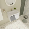 thumbnail image 3 of BNK 28" Bathroom Vanity With Sink, Modern Floating Bathroom Vanity and Ceramic Sink, Wall-Mounted Vanity with Basin, 3 of 15