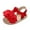 Red 01, variant on Baby Girls First Walker Shoes Ruffle Bowknot Soft Sole Anti-Slip Open Toe Breathable Summer Outdoor Sandals 0-6 Months