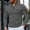 Dark Gray, variant on Plaid Long Sleeve T Shirts for Men Zipper Solid Tops Half-Zip Long sleeve Stand Collar Tops White 3XL