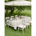 thumbnail image 4 of Outdoor Tablecloth with Umbrella Hole for Patio/Picnic/Party/Camping, Green Eucalyptus Waterproof Table Cloth Rectangle Table Cover Washable, Farmhouse Weeping Leaves on Linen (52"x 70"), 4 of 8