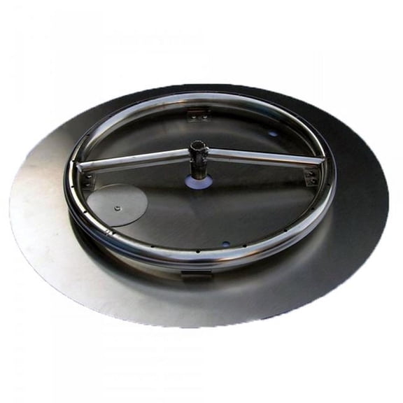 HearthDistribution FPK-OBRSS-18R 18in SS Fire Pit Ring Burner with Pan