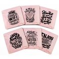 thumbnail image 1 of Inkdotpot Set of 6 Drink Coasters Easy Clean 4-inch SquareCoastersCork Base-Reusable- Quotes, 1 of 8
