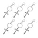 thumbnail image 5 of GOOHOCHY 6 llaveros de cruz de hierro plateado, adorno para llaves, regalo cristiano, accesorio delicado, 5 of 8