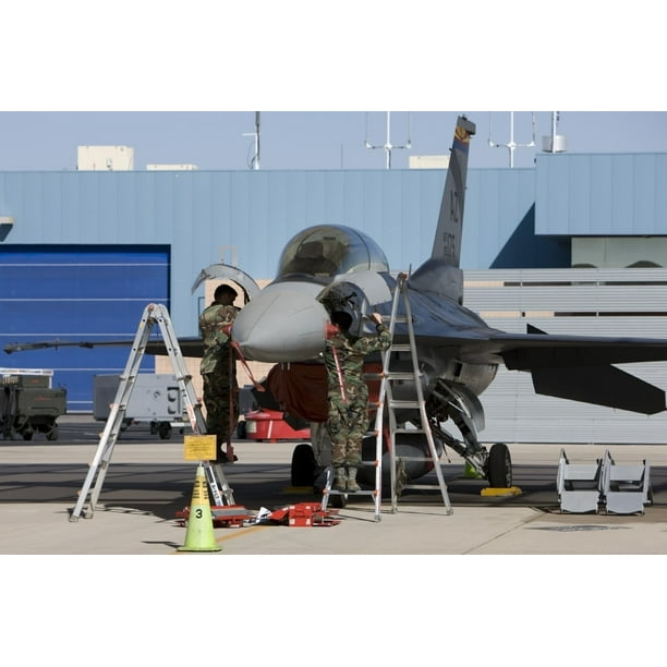 F16 Fighting Falcon maintenance personnel from the 162nd Fighter Wing