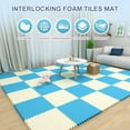 thumbnail image 4 of 12pcs EVA Foam Mat Interlocking Foam Tiles Playground Flooring Puzzle Mat Multiple Colors -Skid Mat with Finishing Border, 4 of 7