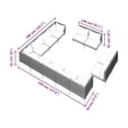 thumbnail image 4 of vidaXL 12 Piece Garden Lounge Set with Cushions Poly Rattan Dark Grey, 4 of 4