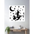 thumbnail image 2 of Flying Witch Poster Wall Art, Modern Wall Decor For Living Room Bedroom, 24x24 UNFRAMED, 2 of 3