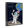 thumbnail image 2 of Stupell Industries Contemporary Moon Facts with Austronaut Black Framed Giclee Art, 11 x 14, by Sangita Bachelet, 2 of 7