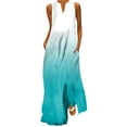 thumbnail image 1 of B91xZ Robes Printemps Été Printemps Été Col en V Profond Robe Mini Élégante avec Nœud, Bleu Clair L, 1 of 4