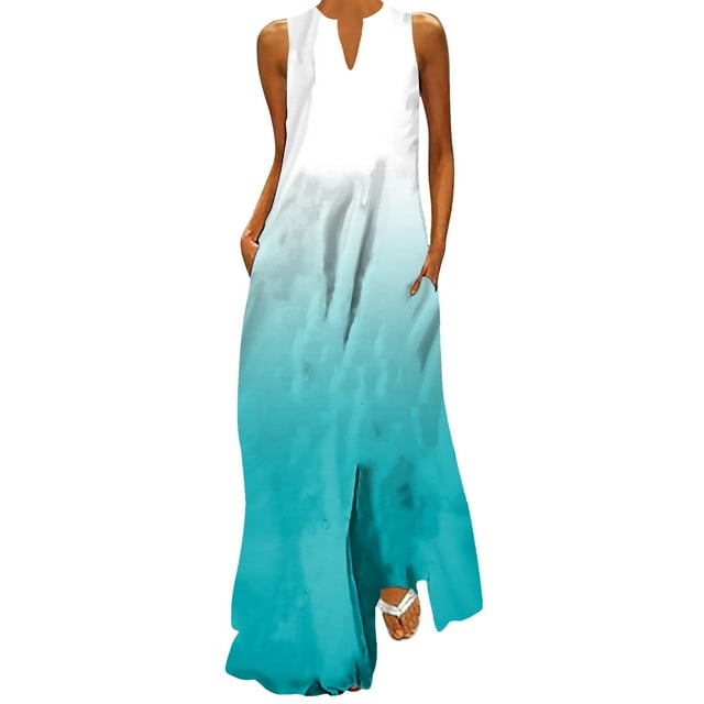 B91xZ Robes Printemps Été Printemps Été Col en V Profond Robe Mini Élégante avec Nœud, Bleu Clair L