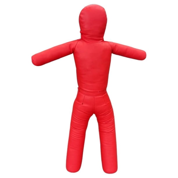 Muñeco de lucha para niños de 120 cm sin relleno, equipo de boxeo para artes marciales de taekwondo Rojo