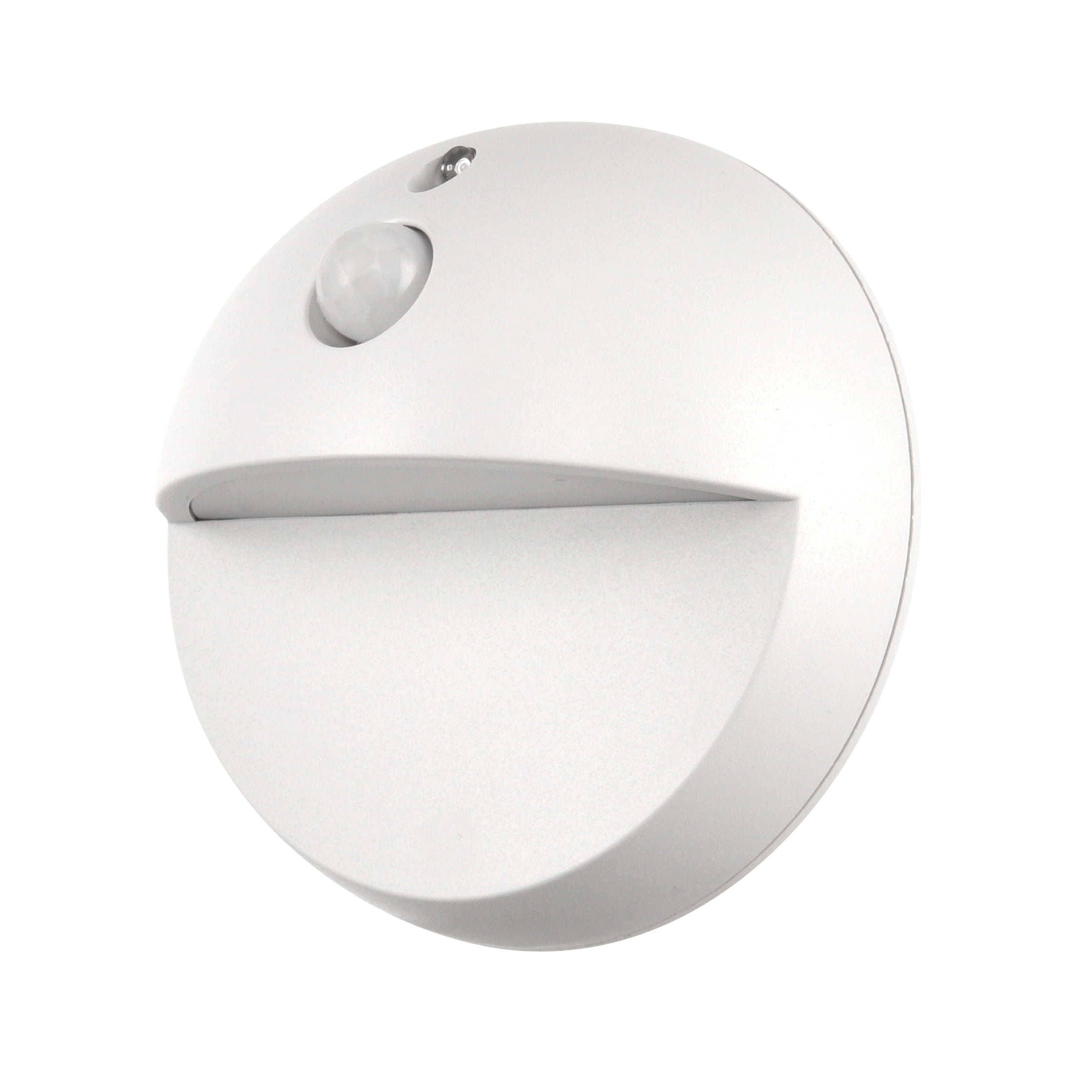 (2 pack) BH&G 2.65" Round LED Night Light, Daylight, Dusk to Dawn, High-Low Mode Activated by Motion White