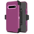 thumbnail image 1 of for LG V60 ThinQ Case Phone Case Dual Layer Full-Body Rugged Clear Back Case Drop Resistant Shockproof Case with Built In Screen Protector (Purple Rose), 1 of 4