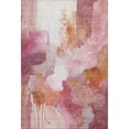 thumbnail image 2 of Addison Rugs Mayfield Premium Machine Washable Transitional Abstract Pink Rectangle Rug, 3' X 5' Machine Washable Transitional Abstract Pink Oversized Sherpa Throw Blanket, 2 of 6
