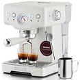 thumbnail image 1 of Máquina de espresso Neretva de 15 bares con manómetro, blanca, 1 of 6