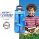 thumbnail image 4 of Botella de agua para niños Tritan de 16OZ con pajita abatible, asa de transporte flexible y botón fácil de presionar, sin BPA, muy adecuada para la escuela y la botella de agua deportiva para niños Fokelyi WMZY-490-3, 4 of 7