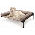 thumbnail image 1 of Elevated Raised Dog BedCooling Outdoor Dog Cot Bed for Medium Sized Dogs ThreeSided Fence Raised Pet Cot with Mesh & NoSlip Feet Dog Hammock Bed with Removable Bolster* cm B, 1 of 7