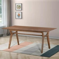 Pemberly Row Modern 71" Wood Rectangular Dining Table in Walnut