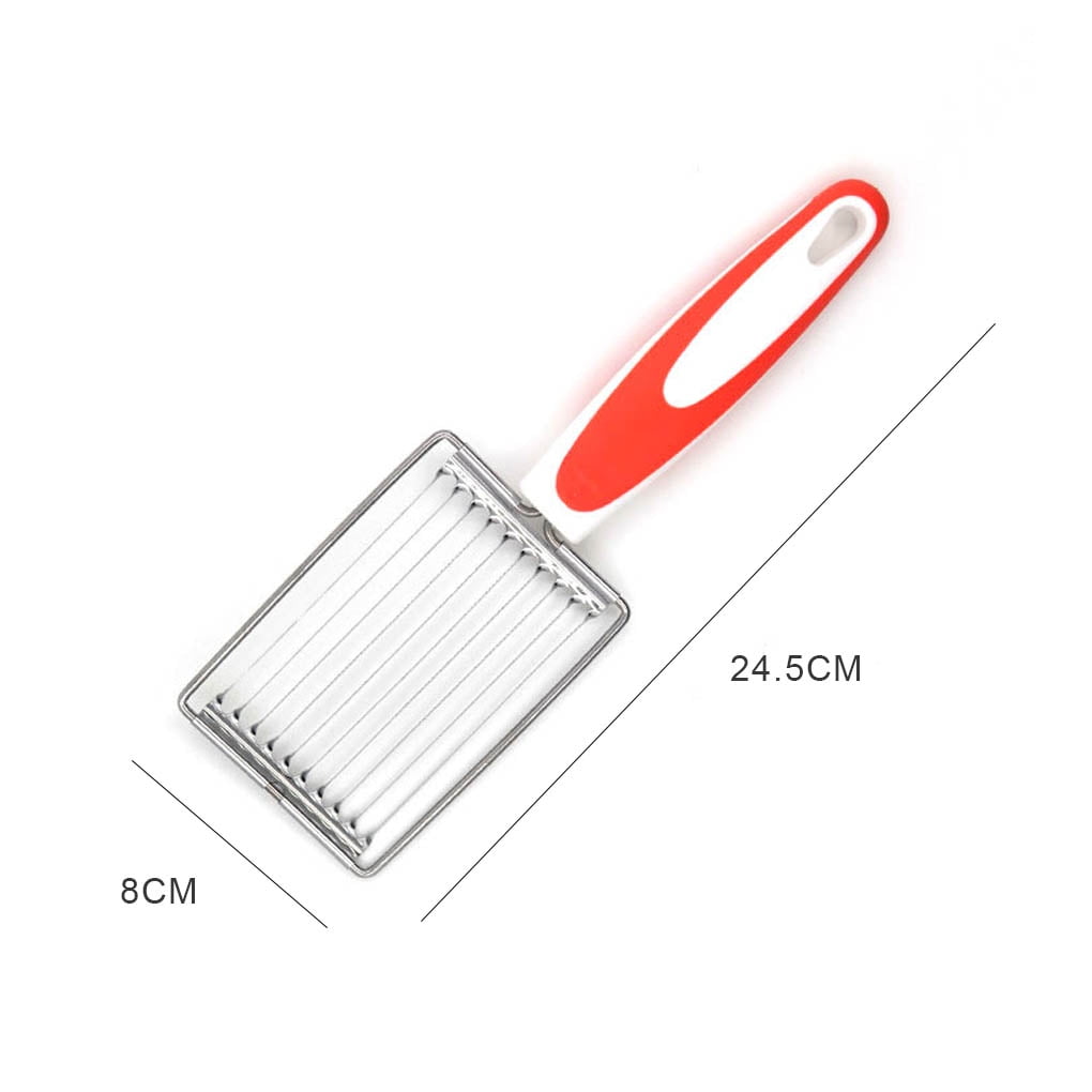 Tomato Slicer Cutter Stainless Steel Egg Chopper Fruit Cheese Tool Serrated LI Tomato Slicer Cutter Stainless Steel Egg Chopper Fruit Cheese Tool Serrated LI