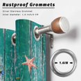 thumbnail image 6 of Outdoor Curtains for Patio Waterproof, Turtle Coastal Windproof Pravicy Outside Porch Blackout Curtain, Summer Beach Coral Seahorse Green Wooden Retro Sun Blocking Grommets Curtains 2 Panels 54"x95", 6 of 9